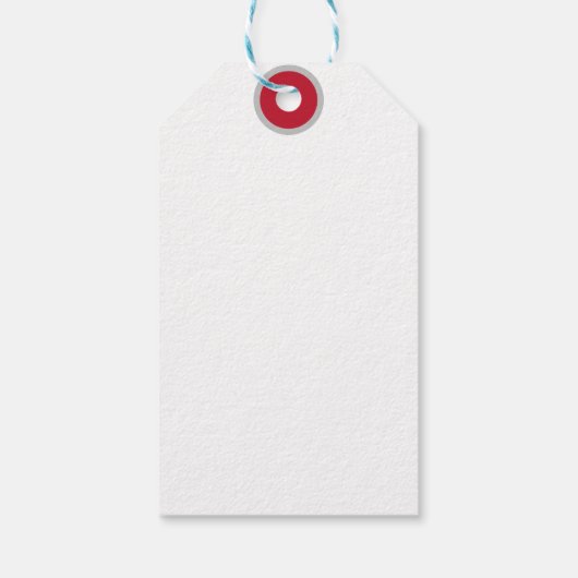 Gepersonaliseerd rood Elegant Script Cadeaulabel (Achterkant)