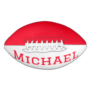 Gepersonaliseerd rood en wit Football