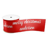 Gepersonaliseerd rood Merry Christmas lint voor ge (Spoel)