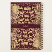 Gepersonaliseerd rood Victoriaans boek gestippeld  (Achterkant)