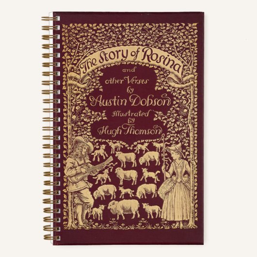 Gepersonaliseerd rood Victoriaans boek gestippeld  (Voorkant)