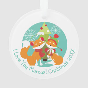 Gepersonaliseerd rood voor kerstmis AcrylOrnament Ornament