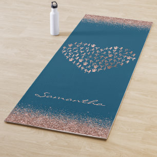Gepersonaliseerd Roos Gold Heart Poses Namaste Yog Yogamat