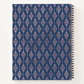 Gepersonaliseerd Roos gouden monogram Initiaal M Notitieboek (Achterkant)