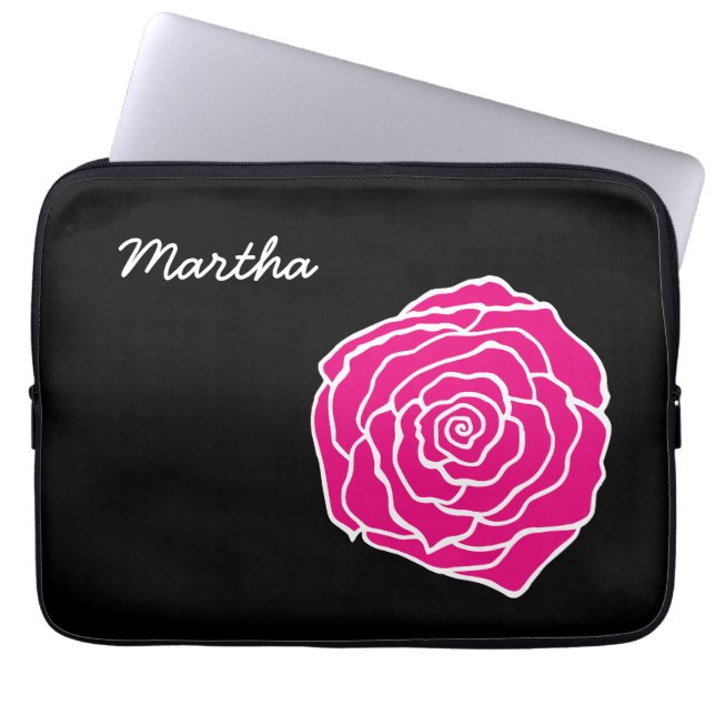 Gepersonaliseerd Roos laptop Hoesje Laptop Sleeve (Voorkant)