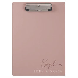 Gepersonaliseerd Roos Modern monogram Klembord