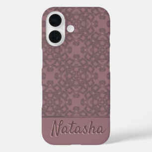 Gepersonaliseerd Roos patroon iPhone 16 Hoesje