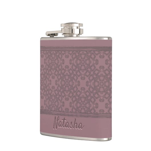 Gepersonaliseerd Roos patroon Heupfles (Links)