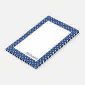 Gepersonaliseerd Royal Blue Polka Dot Pattern Post-it® Notes (Schuin)