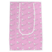 Gepersonaliseerd roze Afstuderen High School Colle Medium Cadeauzakje (Achterkant)