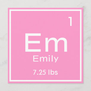 Gepersonaliseerd roze baby meisje element aankondiging