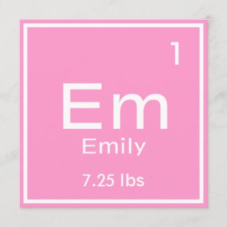 Gepersonaliseerd roze baby meisje element aankondiging