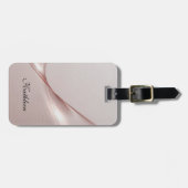 Gepersonaliseerd roze bagagelabel (Voorkant horizontaal)