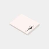 Gepersonaliseerd roze Ballerina Dance Silhouette Post-it® Notes (Schuin)