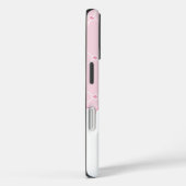 Gepersonaliseerd roze bloemendiamant monogram Case-Mate iPhone case (Achterkant / Rechts)