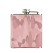 Gepersonaliseerd roze camouflage elektrisch patroo heupfles (Achterkant)