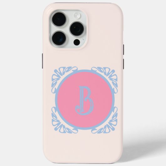 Gepersonaliseerd roze en blauw Case-Mate iPhone case (Achterkant)