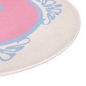Gepersonaliseerd roze en blauw snijplank (Hoek)
