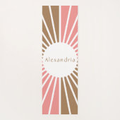 Gepersonaliseerd roze en bruin yogamat (Achterkant)
