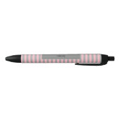 Gepersonaliseerd roze en grijze strippatroon zwarte inkt pen (Bodem)
