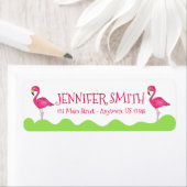 Gepersonaliseerd Roze Flamingos Adres Etiket (Insitu)