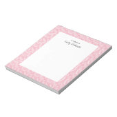 Gepersonaliseerd Roze florale Notitieblok met gere (Gedraaid)