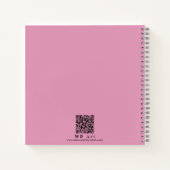 Gepersonaliseerd Roze Hart MOM Bloemen Recept Boek (Achterkant)