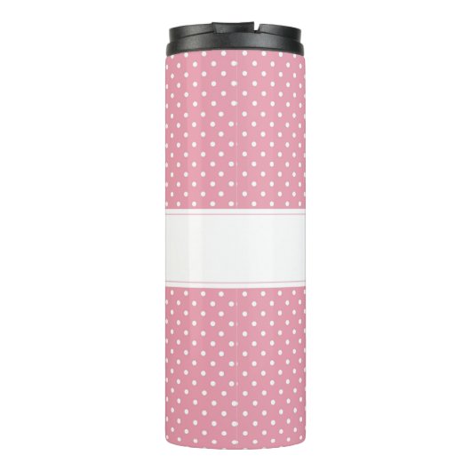 Gepersonaliseerd roze inktvlek thermosbeker (Achterkant)