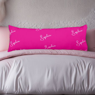 Gepersonaliseerd roze lichaamskussen