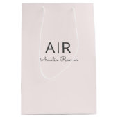 Gepersonaliseerd roze monogram medium cadeauzakje (Voorkant)