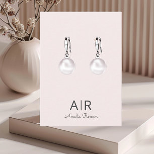 Gepersonaliseerd roze monogram visitekaartje