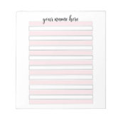 Gepersonaliseerd roze Notitieblok (Voorkant)