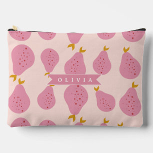 Gepersonaliseerd Roze Peer Patroon Mooie Meisjesac Etui