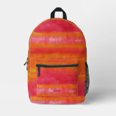 Gepersonaliseerd Roze Rood Geel Abstract Bedrukte Rugzak (Voorkant)