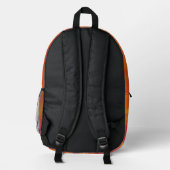 Gepersonaliseerd Roze Rood Geel Abstract Bedrukte Rugzak (Achterkant)