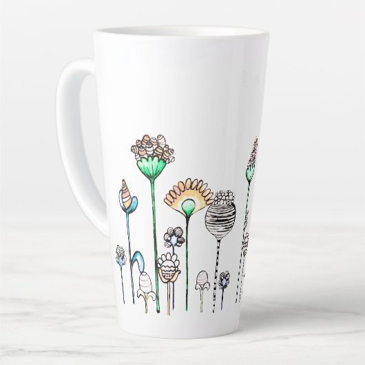 Gepersonaliseerd Roze Sinaasappel Zwart Latte Mok (Linkerhoek)