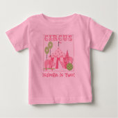 Gepersonaliseerd roze stap rechts op circus Tshirt (Voorkant)
