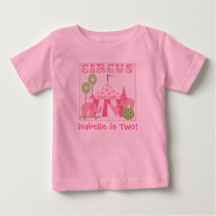 Gepersonaliseerd roze stap rechts op circus Tshirt