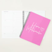 Gepersonaliseerd roze thuiszetapparaat planner (Display)
