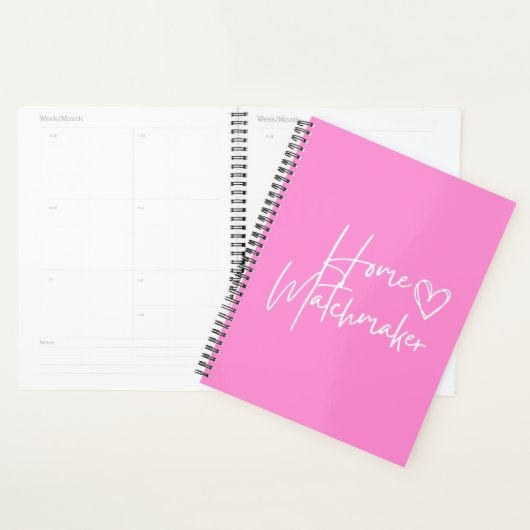 Gepersonaliseerd roze thuiszetapparaat planner (Display)