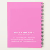 Gepersonaliseerd roze thuiszetapparaat planner (Achterkant)