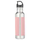 Gepersonaliseerd Roze & Wit Waterfles (Achterkant)