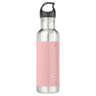 Gepersonaliseerd Roze & Wit Waterfles