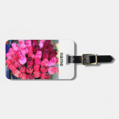 gepersonaliseerd rozenbouquet label bagagelabel (Voorkant horizontaal)