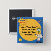 Gepersonaliseerd ruimte buitenaardse Button (Voorkant /achterkant)