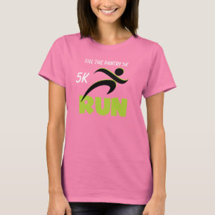Gepersonaliseerd RUN Spring Green Text T-shirt