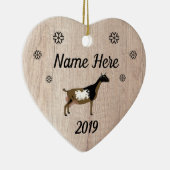 Gepersonaliseerd Rustic Buckskin Nigerian Dwarf Go Keramisch Ornament (Rechts)