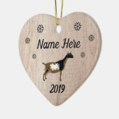 Gepersonaliseerd Rustic Buckskin Nigerian Dwarf Go Keramisch Ornament (Links)
