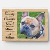 Gepersonaliseerd Rustic Pet Memorial Fotoplaat (voorkant)