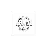 Gepersonaliseerd rustiek Boerderij Fresh Name Chic Rubberstempel (Afrduk)